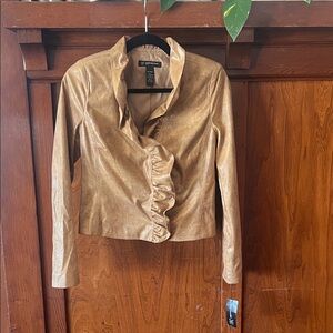 NWT INC International Concepts Snake Print Ruffle Blazer